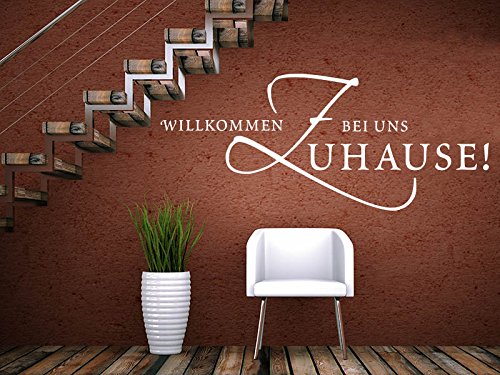 KLEBEHELD® Wandtattoo Willkommen bei uns Zuhause von Klebeheld