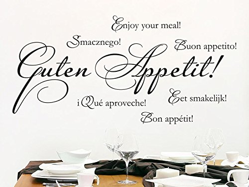 KLEBEHELD® Wandtattoo dekoratives Guten Appetit von Klebeheld