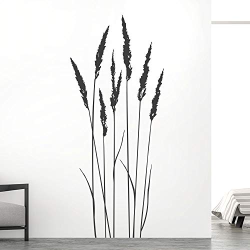 KLEBEHELD® Wandtattoo große Gräser | Grashalme | Gras Deko für Wohnzimmer, Flur, Eingang und Wohnbereich Farbe grau, Größe 51x120cm von Klebeheld