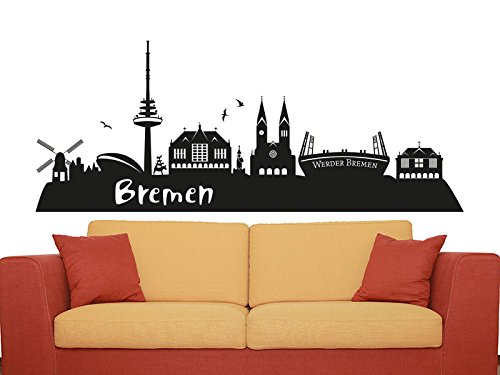 Klebeheld® Wandtattoo Bremen Skyline von Klebeheld