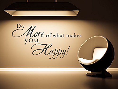 KLEBEHELD® Wandtattoo Do more of what makes you happy! No.1 (Farbe schwarz/Größe 60x30cm) von Klebeheld