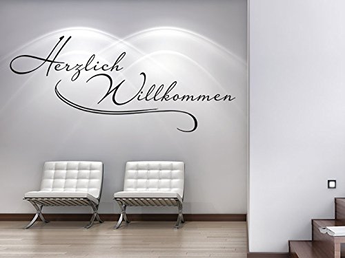 KLEBEHELD® Wandtattoo Herzlich Willkommen No.5 von Klebeheld