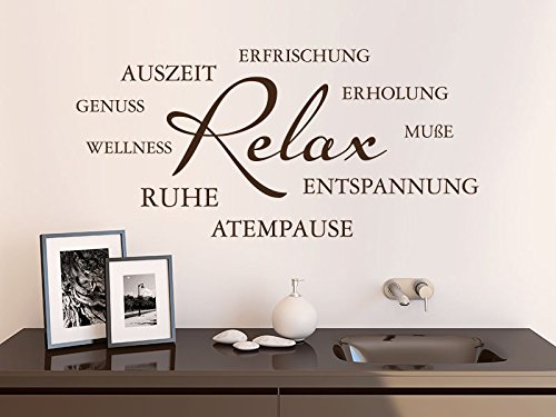 Klebeheld® Wandtattoo Relax Wortwolke von Klebeheld