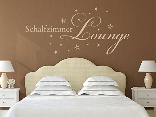 KLEBEHELD® Wandtattoo Schlafzimmer Lounge (Farbe kupfer/Größe 80x36cm) von Klebeheld