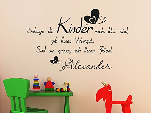 Klebeheld® Wandtattoo Solange die Kinder noch klein sind, gib ihnen Wurzeln. Sind sie groß, gib ihnen Flügel. No. 2 von Klebeheld