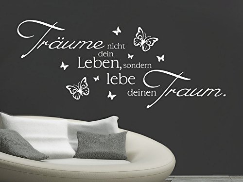 KLEBEHELD® Wandtattoo Träume nicht dein Leben, sondern lebe deinen Traum. No. 1 von Klebeheld