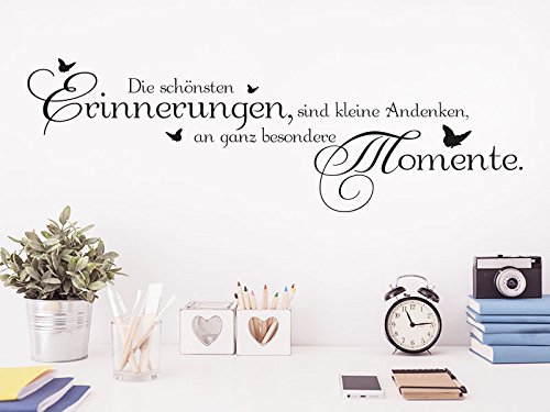 Wandtattoo Erinnerungen an besondere Momente (Farbe schwarz/Größe 100x31cm) von Klebeheld