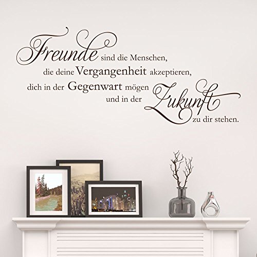 Wandtattoo Freunde sind die Menschen (Farbe schwarz/Größe 100x43cm) von Klebeheld