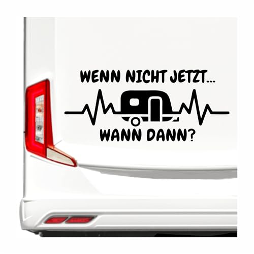 KLEBEKÖNIG Aufkleber - Herzschlag linie Wohnwagen - Camping Autoaufkleber Reisen Van Bus Dekor Caravan Wohnanhänger Camper von Klebe könig