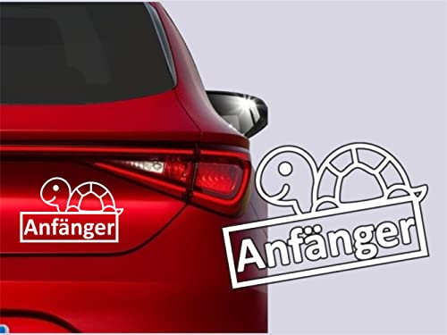 KLEBEKÖNIG Auto Aufkleber Fahranfänger Anfänger Autoaufkleber Sticker 15 x 10 cm von Klebe könig