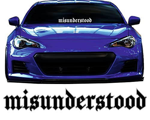 KLEBEKÖNIG Auto Aufkleber Misunderstood Tuning Car Sticker 40cm Decal Autoaufkleber jdm von Klebe könig