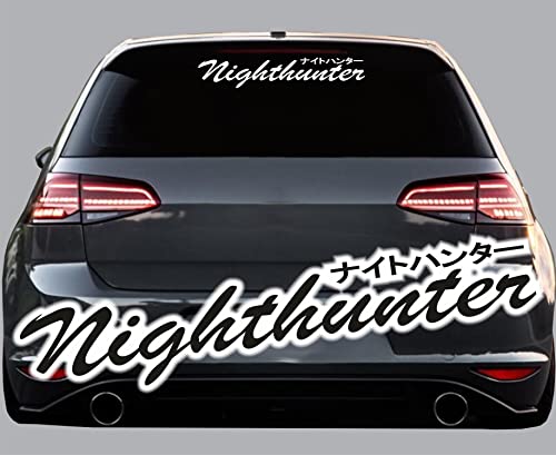 KLEBEKÖNIG Autoaufkleber Nighthunter Tuning Sticker Jdm 55cm Auto Decal von Klebe könig