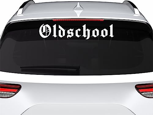 KLEBEKÖNIG Autoaufkleber Oldschool Heckscheibe Aufkleber Frontscheibenaufkleber Sticker Heckscheibe Tuning von Klebe könig