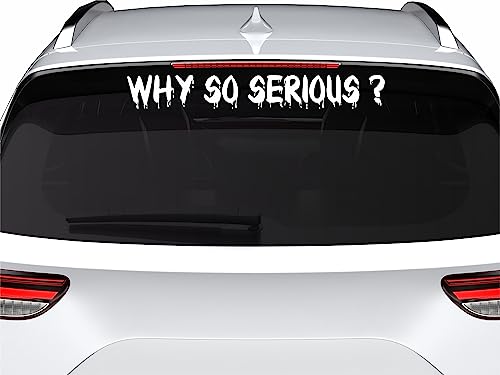 KLEBEKÖNIG Why so Serious Auto Aufkleber Heckscheiben Sticker Tuning Autoaufkleber Jdm von Klebe könig