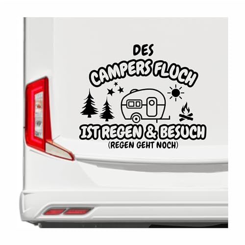 KLEBEKÖNIG Wohnmobil Wohnwagen Aufkleber lustig - Campers Fluch - Camping Autoaufkleber Reisen Van Bus Dekor Caravan Wohnanhänger Camper von Klebe könig