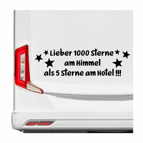 KLEBEKÖNIG Wohnwagen Wohnmobil Aufkleber - Lieber 1000 Sterne am Himmel - Camping Autoaufkleber Reisen Van Bus Dekor Caravan Wohnanhänger Camper von Klebe könig