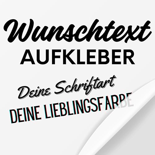 Klebekönig Wunschtext Aufkleber selbst gestalten mit Vorschau - Schriftzug Sticker Aufkleber Auto Motorrad Fahrrad Boot Name personalisiert von Klebe könig