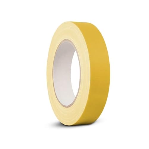 3x Gewebeband Panzerband Panzertape 25mm x 25m Gelb Klebeband Gaffa Tape Matt und reflexionsfrei (25 mm x 25 m, Gelb) von Klebeland