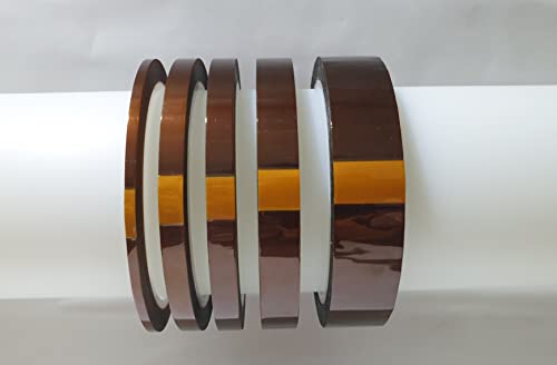 5 Stk Kapton Tape Hitzebeständiges Polyimid Klebeband Elektronik Selbstklebend Isolierband Hohen Temperaturen Kapton Band 3mm 5mm 6mm 12mm 20mm x 33M 5 Stk Kapton Tape Hitzebeständiges Polyimid Klebeband Elektronik Selbstklebend Isolierband Hohen Temperaturen Kapton Band 3mm 5mm 6mm 12mm 20mm x 33M von Klebeland