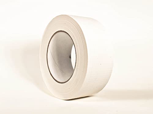 Allzweck Gewebeklebeband stark klebend | Gewebeband aus PE | Handreißbar | Schwarz, Silber oder Weiß |Länge: 50 m | Breite: 50 mm | Panzertape (50 mm x 50 m, Weiß) von Klebeland