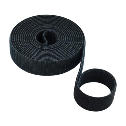 KLEBERINO Klettband beidseitig | Klett kabelbinder | Hohe Verschlusskraft | doppelseitiges klettband zum Fixieren,Bündeln (Schwarz, 16 mm x 25 m) von Kleberino