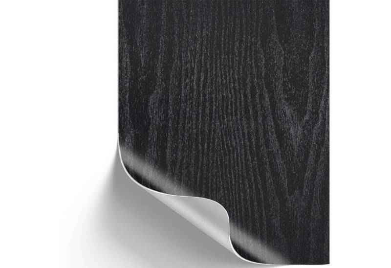 Klebert Möbelfolie 4,71€/qm Klebefolie Holzoptik schwarz selbstklebende Folie Möbel Küche, 800 x 45cm - feucht abwaschbar & rückstandslos entfernbar von Klebert