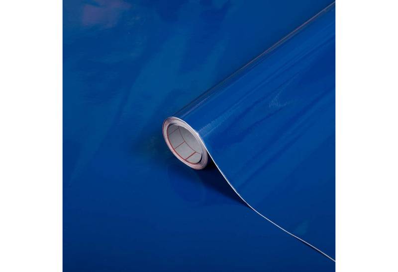 Klebert Möbelfolie 4,71€/qm Dekofolie selbstklebend Uni Lack Blau Klebefolie Möbel Küche, Designfolie 800 x 45cm - Feucht abwischbar & rückstandslos entfernbar von Klebert