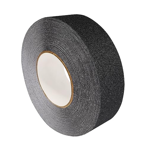 KLEBESHOP24 Antirutschband selbstklebend | Verschiedene Ausführungen | Rutschgruppe R13 / Schwarz, 1 Rolle 50 mm x 18 m von KLEBESHOP24