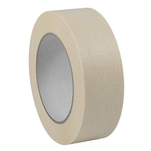 Klebeshop24 Kreppband Abdeckband | Profi Malerband Premium | 50 m, Breite wählbar | Beige | Kreppklebeband zum Abdecken und Abkleben | Ablösbar auf vielen Untergründen / 19 mm x 50 m von KLEBESHOP24