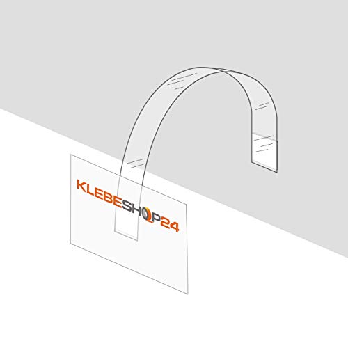 KLEBESHOP24 Regalwobbler rechteckig | Transparent | 15 mm x 150 mm | Verschiedene Verpackungseinheiten | für z.B. Verkaufsschilder, Hinweisschilder oder Dekorationen / 100 Stück von KLEBESHOP24