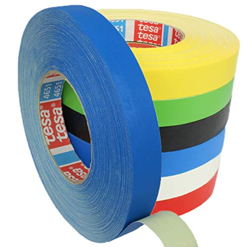 Tesa 4651 Premium Gewebeband verschiedene Breiten und Farben wählbar/blau 19 mm x 50 m von KLEBESHOP24