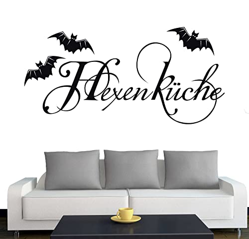 A243 Wandtattoo "Hexenküche" 80cm x 36cm schwarz Dekoration - Bad - Wohnzimmer - Aufkleber - Wandsticker von Klebesüchtig