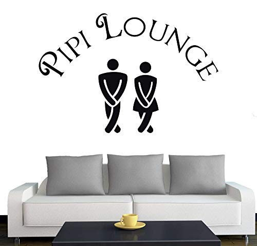 A651 Tür-/Wandtattoo "Pipi Lounge" 30cm x 20cm schwarz (erhältlich in 40 Farben und 3 Größen) von Klebesüchtig