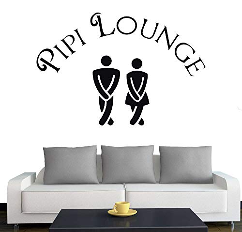 A651 Tür-/Wandtattoo "Pipi Lounge" 60cm x 40cm schwarz (erhältlich in 40 Farben und 3 Größen) von Klebesüchtig