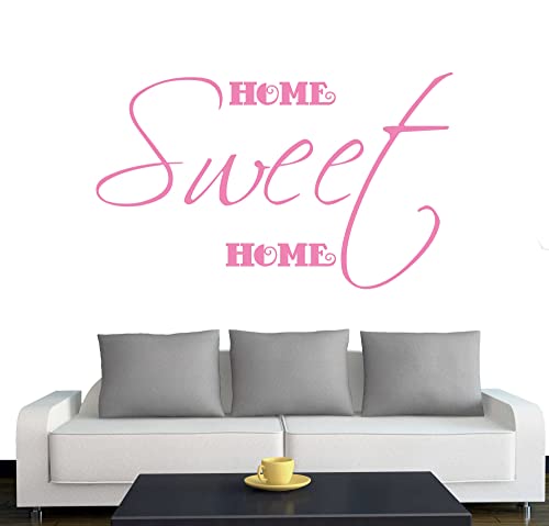 Klebesüchtig A097 Wandtattoo Home Sweet Home 60cm x 36cm rosa - Dekoration - Bad - Wohnzimmer - Aufkleber - Wandsticker von Klebesüchtig