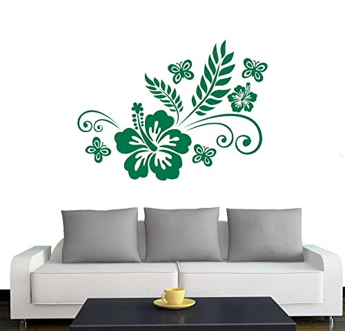 Klebesüchtig A111 Wandtattoo Blumenranke Luna 50cm x 37cm grün - Dekoration - Bad - Wohnzimmer - Aufkleber - Wandsticker Klebesüchtig A111 Wandtattoo Blumenranke Luna 50cm x 37cm grün - Dekoration - Bad - Wohnzimmer - Aufkleber - Wandsticker von JINTORA