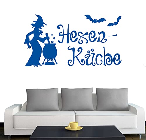 Klebesüchtig A195 Türtattoo - Wandtattoo Hexenküche 60cm x 32cm Enzian Dekoration - Bad - Wohnzimmer - Aufkleber - Wandsticker von Klebesüchtig