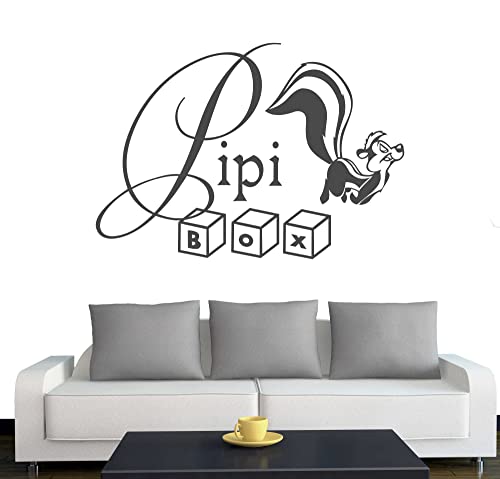 Klebesüchtig Tür- Wandtattoo PIPI Box 40cm x 28cm anthrazit - Dekoration - Bad - Wohnzimmer - Aufkleber - Wandsticker von Klebesüchtig