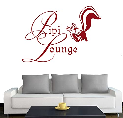 Türtattoo - Wandtattoo "Pipi Lounge" 30cm x 21cm dunkelrot - Dekoration - Bad - Wohnzimmer - Aufkleber - Wandsticker von Klebesüchtig