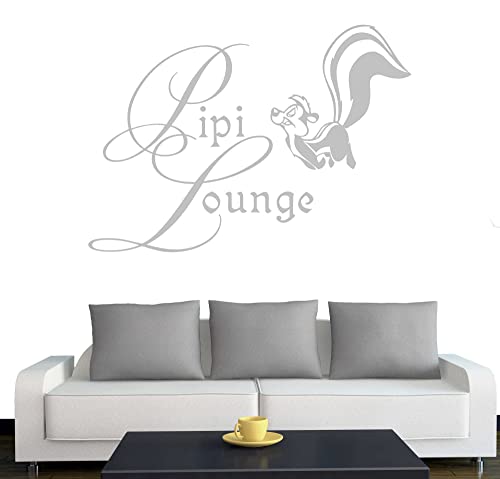 Türtattoo - Wandtattoo "Pipi Lounge" 30cm x 21cm hellgrau - Dekoration - Bad - Wohnzimmer - Aufkleber - Wandsticker von Klebesüchtig