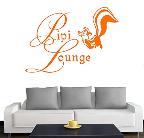 Türtattoo - Wandtattoo "Pipi Lounge" 40cm x 28cm orange - Dekoration - Bad - Wohnzimmer - Aufkleber - Wandsticker von Klebesüchtig