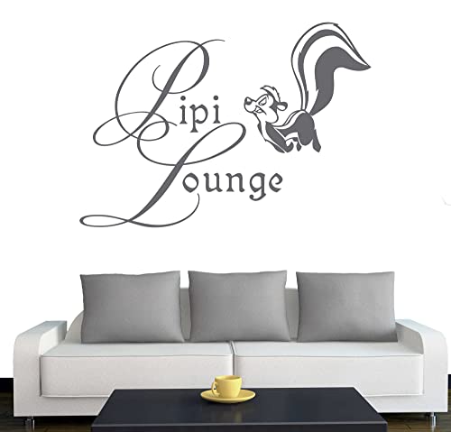 Türtattoo - Wandtattoo "Pipi Lounge" 60cm x 42cm silber - Dekoration - Bad - Wohnzimmer - Aufkleber - Wandsticker von Klebesüchtig