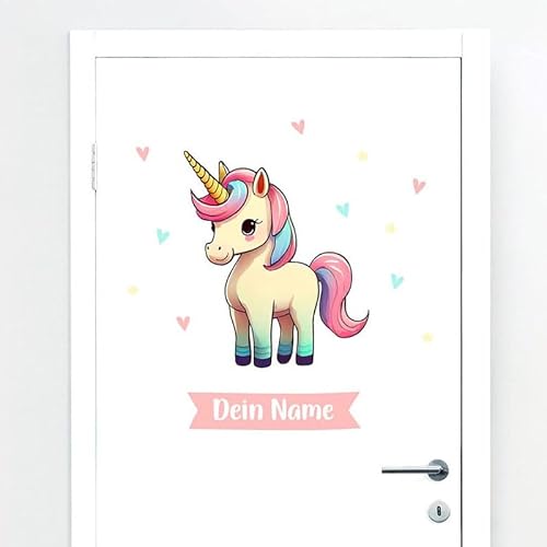 Türaufkleber mit Name Einhorn #22 – Blasenfreie Anwendung, nachhaltig & PVC-frei – Türaufkleber personalisiert – Wandtattoo Kinderzimmer & Babyzimmer Deko – selbstklebende Wandsticker – Türaufkleber mit Name Einhorn #22 – Blasenfreie Anwendung, nachhaltig & PVC-frei – Türaufkleber personalisiert – Wandtattoo Kinderzimmer & Babyzimmer Deko – selbstklebende Wandsticker – von Klebewurm
