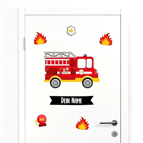 Türaufkleber mit Name Feuerwehr #44 – Blasenfreie Anwendung, nachhaltig & PVC-frei – Türaufkleber personalisiert – Wandtattoo Kinderzimmer & Babyzimmer Deko – selbstklebende Wandsticker – Türaufkleber mit Name Feuerwehr #44 – Blasenfreie Anwendung, nachhaltig & PVC-frei – Türaufkleber personalisiert – Wandtattoo Kinderzimmer & Babyzimmer Deko – selbstklebende Wandsticker – von Klebewurm