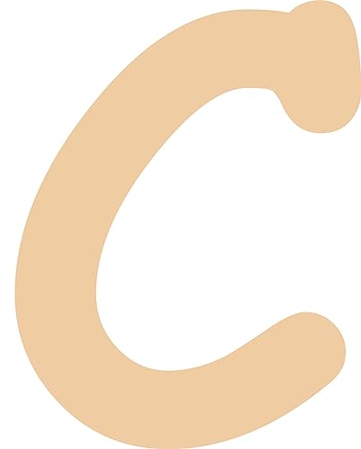 Kleckerliese Alphabet Buchstaben 10cm selbstklebende Aufkleber Wand Fenster Tür Boote Auto Kinderzimmer STICKER C - Höhe 10cm, Farbe Beige von Kleckerliese