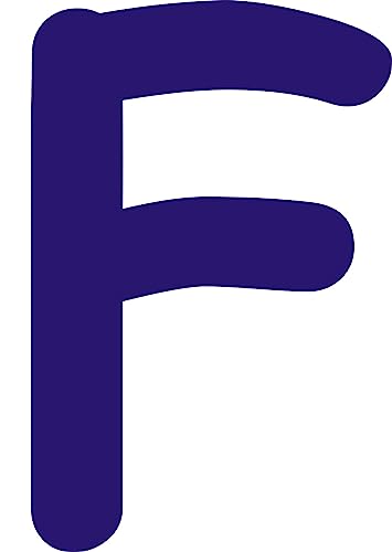 Kleckerliese Alphabet Buchstaben 10cm selbstklebende Aufkleber Wand Fenster Tür Boote Auto Kinderzimmer STICKER F - Höhe 10cm, Farbe Dunkelblau von Kleckerliese