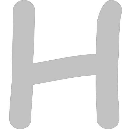Kleckerliese Alphabet Buchstaben 10cm selbstklebende Aufkleber Wand Fenster Tür Boote Auto Kinderzimmer STICKER H - Höhe 10cm, Farbe Grau von Kleckerliese