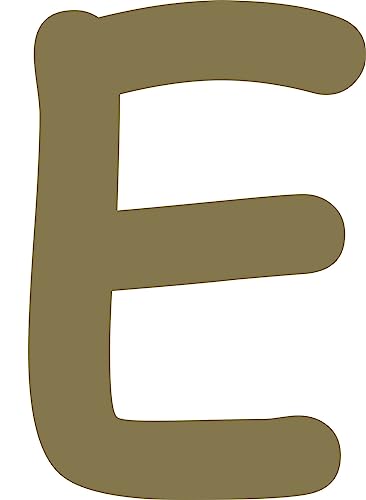 Kleckerliese Alphabet Buchstaben 10cm selbstklebende Aufkleber Wandtattoo Wanddekoration Kinderzimmer STICKER E - Höhe 10cm, Farbe Gold von Kleckerliese