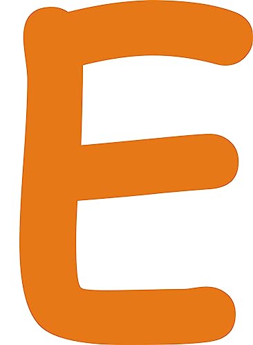 Kleckerliese Alphabet Buchstaben 10cm selbstklebende Aufkleber Wandtattoo Wanddekoration Kinderzimmer STICKER E - Höhe 10cm, Farbe Orange von Kleckerliese
