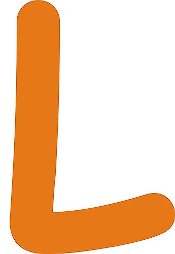 Kleckerliese Alphabet Buchstaben 12cm selbstklebende Aufkleber Wandtattoo Wanddekoration Kinderzimmer STICKER L - Höhe 12cm, Farbe Orange von Kleckerliese